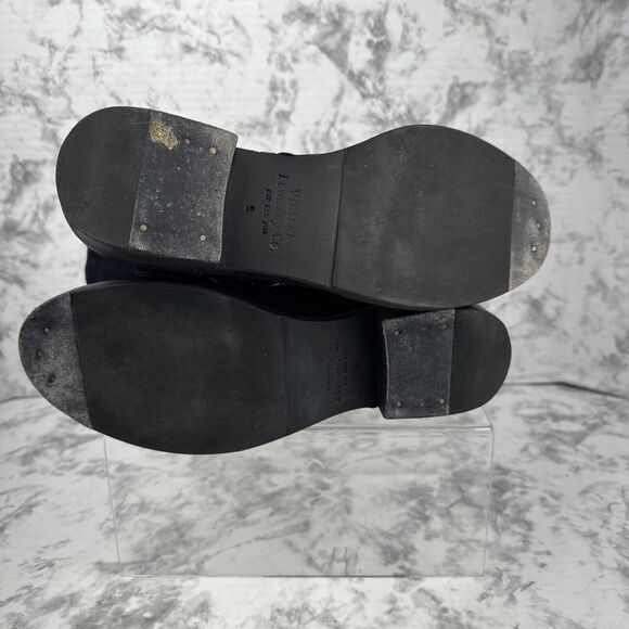 Vintage Foundry Co. Womens Miriam Biker Buckle Ankle Boots Size 9 Black Leather - Picture 7 of 9